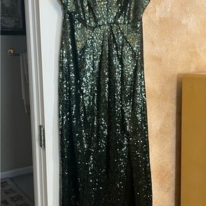 Charlotte Russe Green Sequin Gown